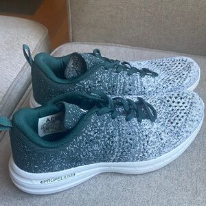 APL Teal and Hunter Green Knit Sneakers